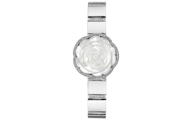  Women’s Crystal Silver-Tone Bangle Bracelet Watch 24mm