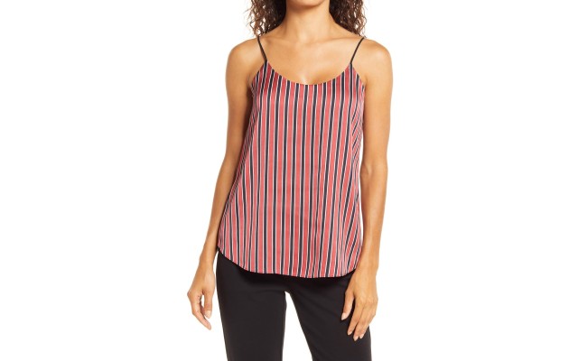 Women’s Double Layer Strap Tank (Brown, Medium)