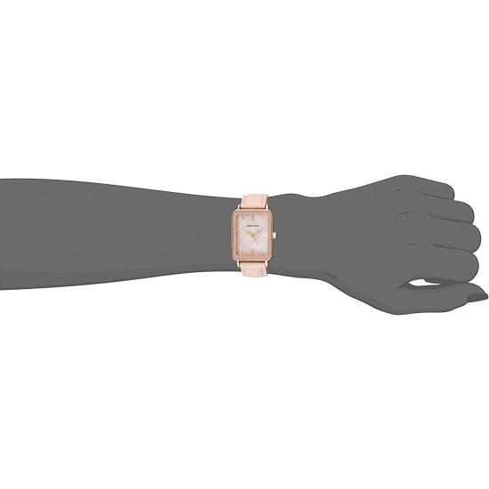  Women’s Gold-Tone and Leather Strap Watch (Gold/Blush Pink)