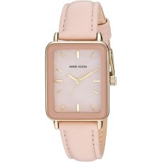 Anne Klein Women’s Gold-Tone and Leather Strap Watch (Gold/Blush Pink)