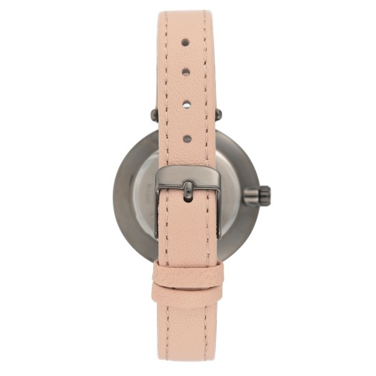  Womens Leather Strap Watch, Blush, 34mm