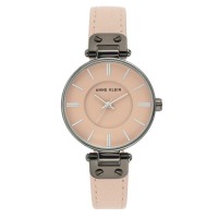 Anne Klein Womens Leather Strap Watch, Blush, 34mm