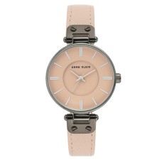 Anne Klein Womens Leather Strap Watch, Blush, 34mm