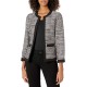  Women’s Open Front Tweed Framed Jacket with Patch Pockets (Devonshire Combo, 14)