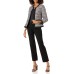  Women’s Open Front Tweed Framed Jacket with Patch Pockets (Devonshire Combo, 14)