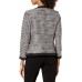  Women’s Open Front Tweed Framed Jacket with Patch Pockets (Devonshire Combo, 14)