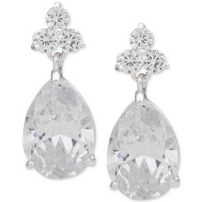 Anne Klein Women’s Pierced Earrings Cubic Zirconia Tear Drop Post