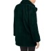  Womens Eloise Faux Fur Notch Collar Coats, Emerald, Large