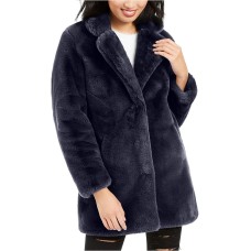 Apparis Womens Eloise Faux Fur Notch Collar Coats