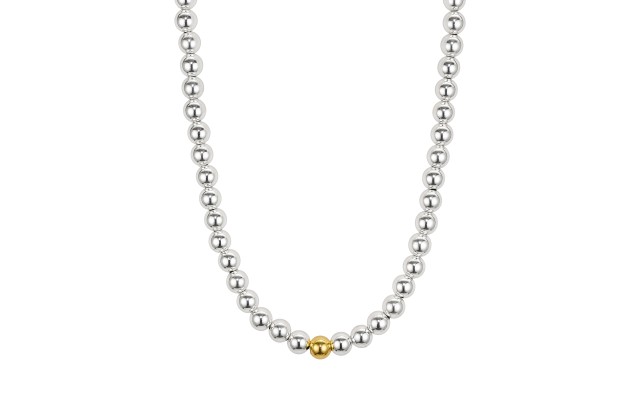  8mm Sterling Silver Beaded Necklace