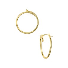 Aqua Bypass Hoop Earrings in 18K Gold-Plated Sterling