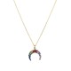  Crescent Moon Pendant 18K Gold-Plated Necklace