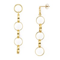Aqua Delicate Hoop Earring (Gold)