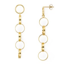 Aqua Delicate Hoop Earring (Gold)