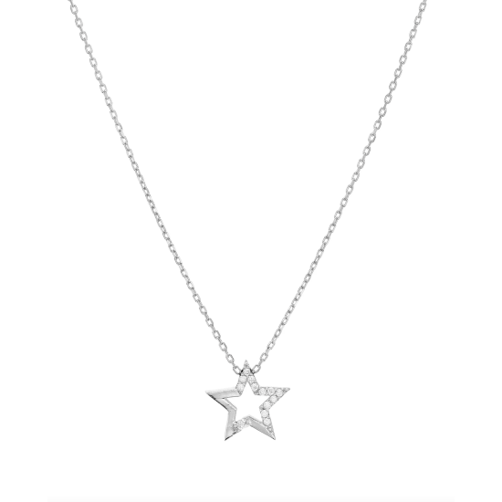  Embellished Star Pendant Necklace in 14K Gold-Plated Sterling Silver