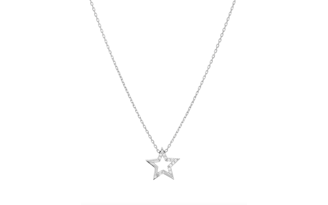  Embellished Star Pendant Necklace in 14K Gold-Plated Sterling Silver