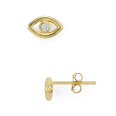AQUA Evil Eye Stud Earrings in 18K Gold-Plated Sterling Silver – 100% Exclusive