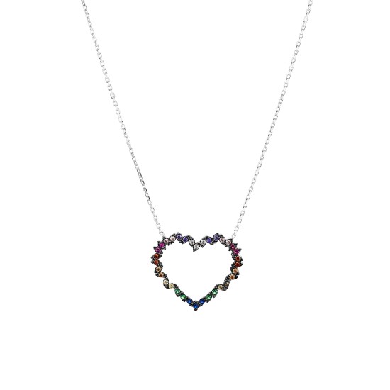  Heart Pendant Necklace in Gold-Plated Sterling Silver or Sterling Silver, 16”