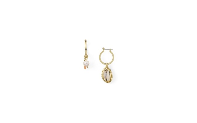  Mismatched Shell & Pearl Drop Earrings