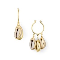 Aqua Multi Shell Hoop Earrings