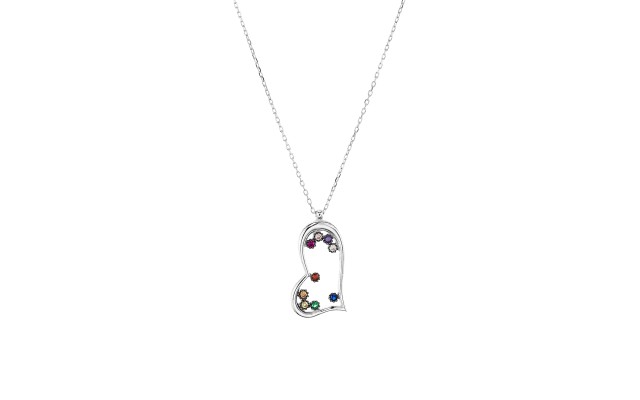  Open Heart Pendant Necklace in Gold-Plated Sterling Silver