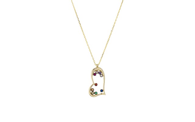  Open Heart Pendant Necklace in Gold-Plated Sterling Silver or Sterling Silver