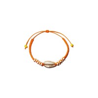 Aqua Puka Shell Adjustable Bracelet