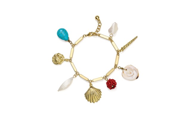  Sea Life Charm Bracelet, Gold