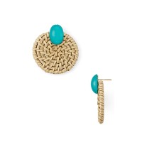 Aqua Woven Circle Earrings – 100% Exclusive – Blue