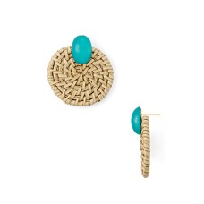 Aqua Woven Circle Earrings – 100% Exclusive – Blue