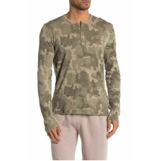Atm Anthony Thomas Melillo Camouflage Long Sleeve Henley Shirt