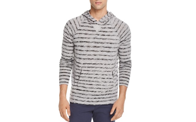  Slub Painted Stripe Pullover Hoodie M