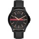 A|X Armani Exchange Men’s Hampton Black Leather Strap Watch 46mm