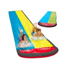 Backyard Double Water Slide Summer Fun ToyLong Water Slip & Slide Outdoor Water Toys for Kids & Adults