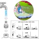 Backyard Double Water Slide Summer Fun Toy, Long Water Slip & Slide Outdoor Water Toys for Kids & Adults, Single Water Slide 16ft