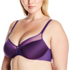 Bali Designs Women’s One Smooth U Ultra Light Illusion-Neckline Underwire Bra (Purple Vista, 36B)