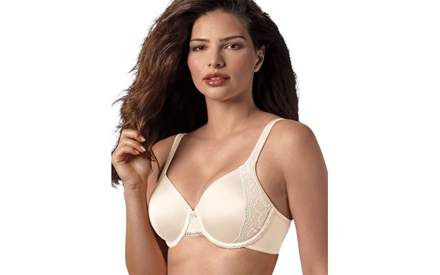  Women’s One Smooth U Underwire Bra with Lace Side Support (Light Beige, 40D)