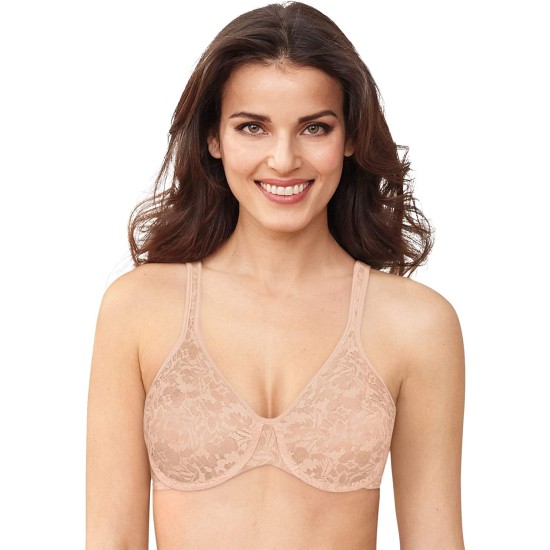  Women’s Passion for Comfort Back Smoothing Underwire Bra DF3382, Paris Nude Lace, 38 B