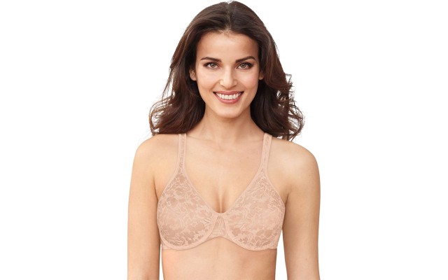  Women’s Passion for Comfort Back Smoothing Underwire Bra DF3382, Paris Nude Lace, 38 B