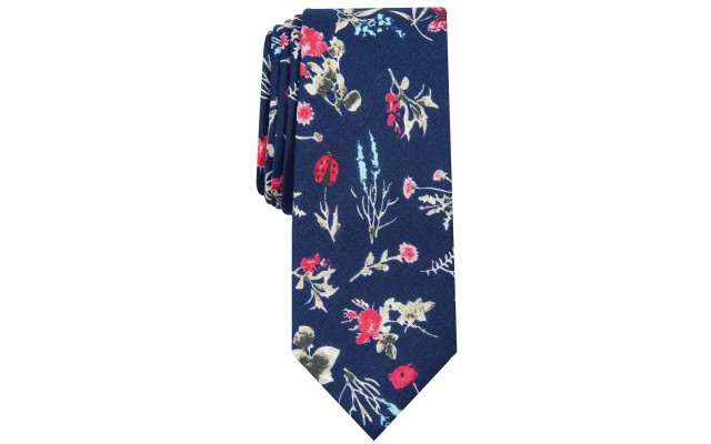  Men’s Anson Floral Tie (Navy)