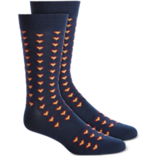 Bar III Men’s Black Tiled Heart Socks