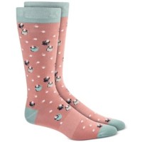 Bar III Men’s Blue Holiday Socks (Pink, 10-13)