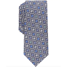 Bar III Men’s Kottas Slim Floral Mosaic Tie Navy