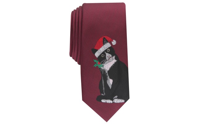  Men’s Mittens The Kitten Skinny Holiday Tie (Red)