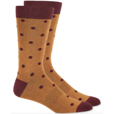 Bar III Men’s Polka Dot Socks (Brown, 10-13)