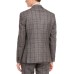  Men’s Slim-Fit Gray/Brown Plaid Suit Separate Jacket (Gray, 38 R)