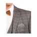  Men’s Slim-Fit Gray/Brown Plaid Suit Separate Jacket (Gray, 38 R)