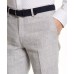  Mens Slim-Fit Gray Plaid Linen Suit Separate Pants, Gray, 32X30