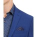  Men’s Slim-Fit PerFormance Active Stretch Blue Sharkskin Suit Separate J