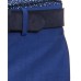  Men's Slim-Fit PerFormance Active Stretch Blue Sharkskin Suit Separate Pants, Navy, 33X32